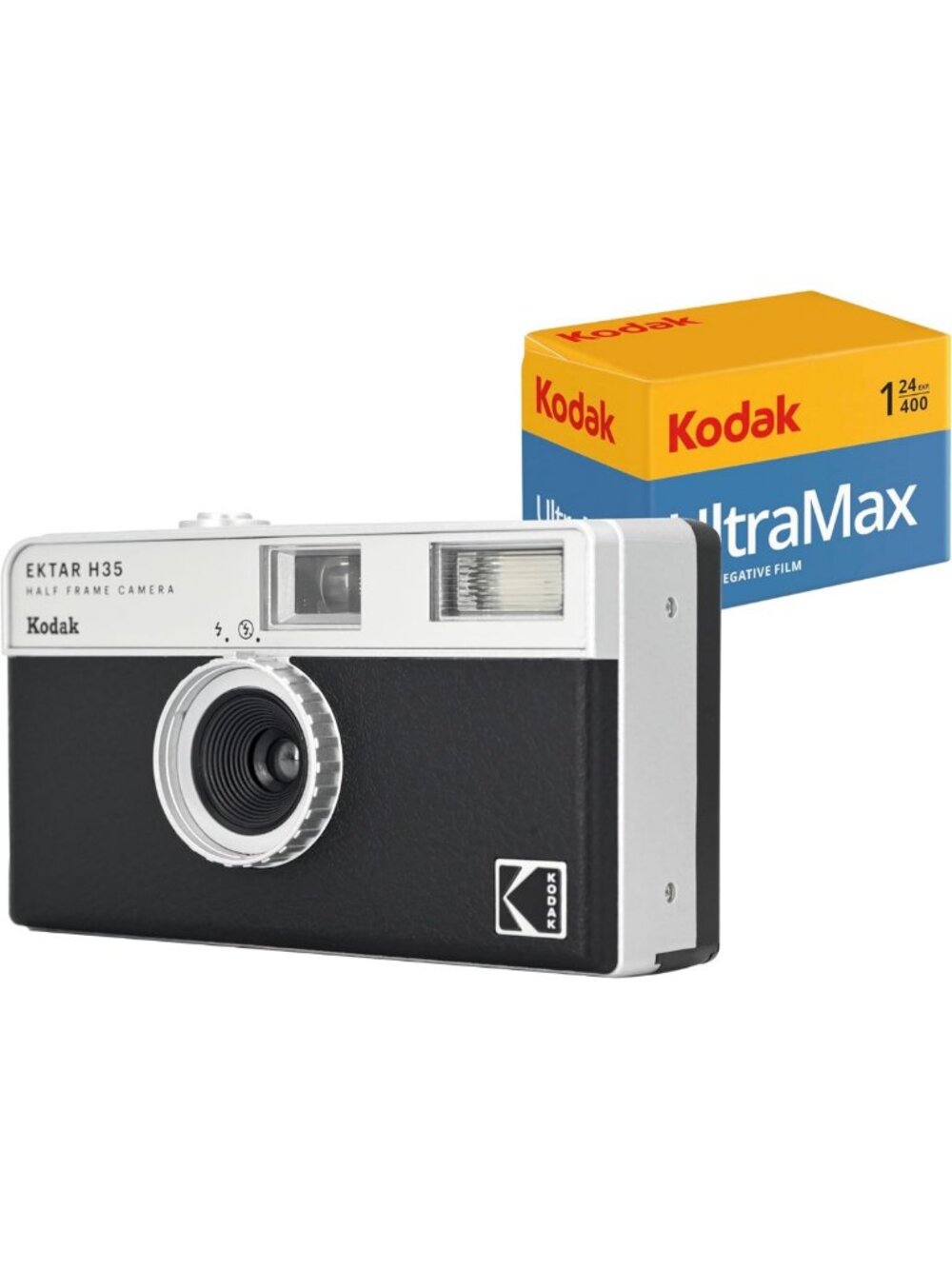 Reusable Half Frame 35mm Camera - Lightweight, Focus-Free, Easy to Use + Film